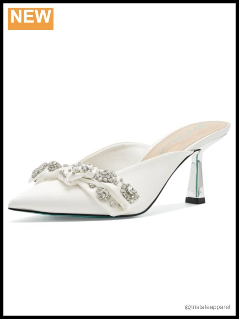 Kena Pointed Toe Slingback French Heel Sandals Slide Slip On Formal Evening